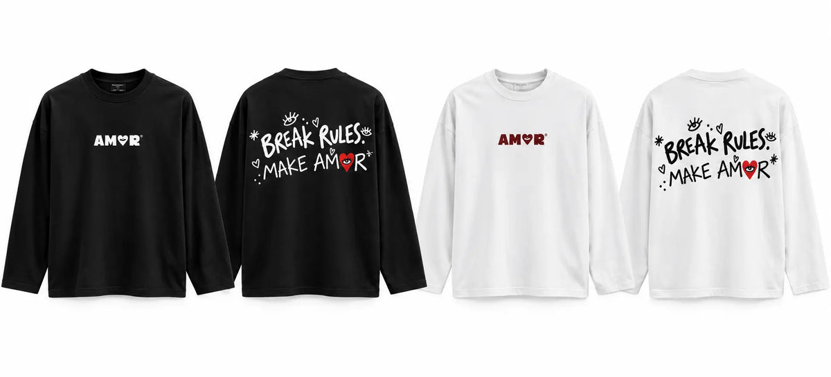 “BREAK RULES, MAKE AMOR” long sleeve